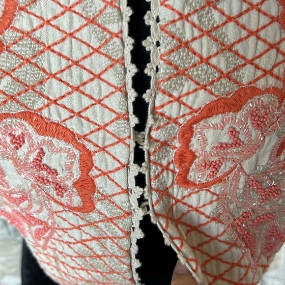 Soft Surroundings Twin Garlands Embroidered and Beaded Bolero Jacket - Picture 4 of 8